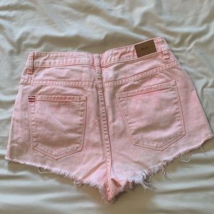 BDG high rise faded light pink shorts